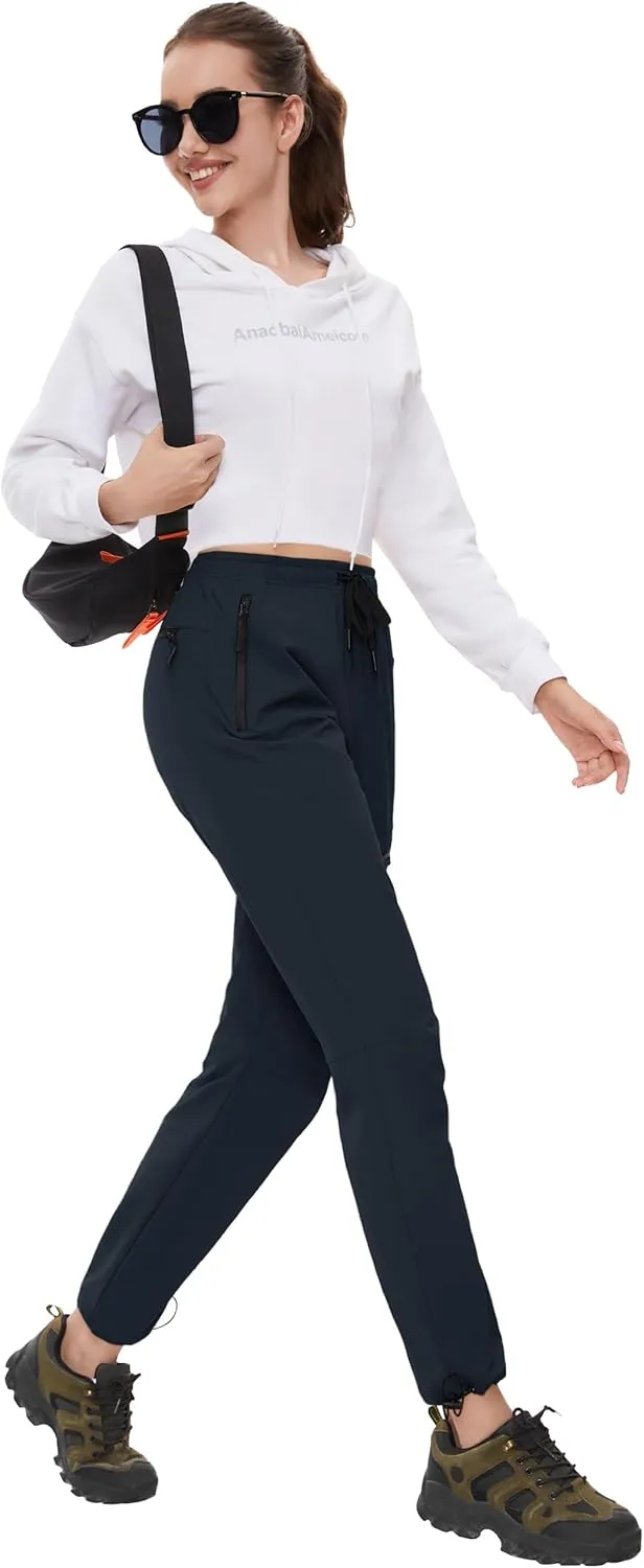 Women's Tall Hiking Pants 31/33/35/37 Inseam Quick Dry Lightweight Water Resistant Cargo Pants 4 Zipper Pockets