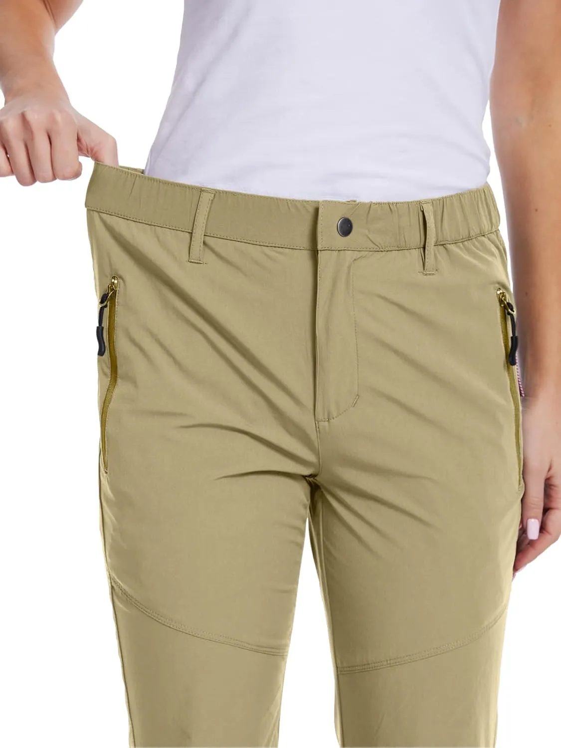 WORK IDEA Women's Hiking Pants Outdoor Water-Resistant Quick Dry Flex Travel Pants Lightweight