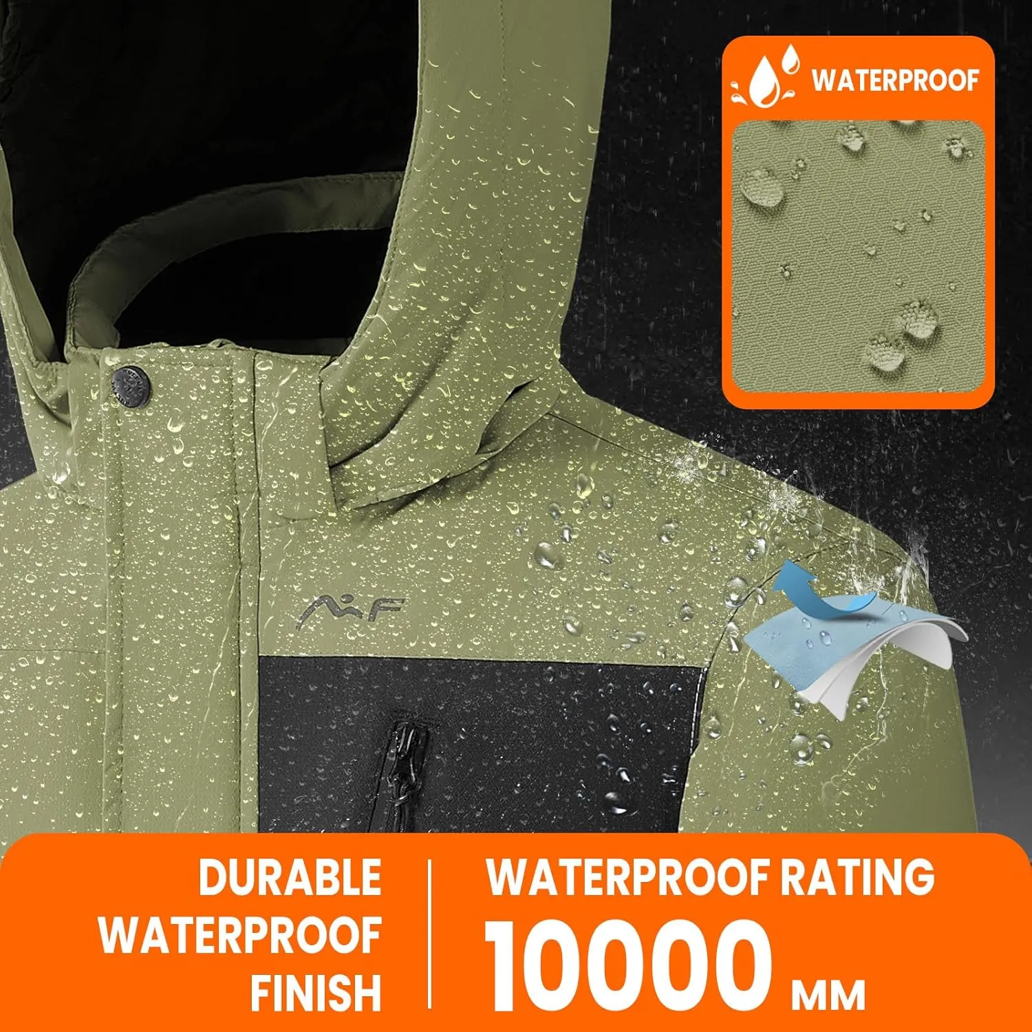 WULFUL Boy's Waterproof Ski Jacket Kids Winter Snow Coat Outdoor