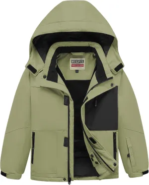WULFUL Boy's Waterproof Ski Jacket Kids Winter Snow Coat Outdoor