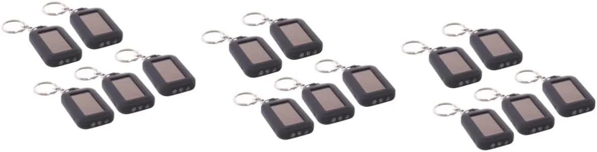 Yardwe 15 Pcs Super Bright Flashlight Beautiful Solar Charging Led Keychain Led Ultra Bright Flashlight Led Key-Chain Torch Camping Survival Gear Key Ring Carry