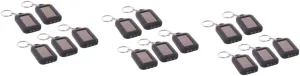 Yardwe 15 Pcs Super Bright Flashlight Beautiful Solar Charging Led Keychain Led Ultra Bright Flashlight Led Key-Chain Torch Camping Survival Gear Key Ring Carry