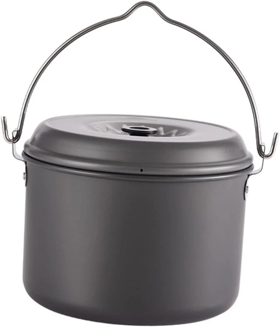 YARNOW Backpacking Gear 1pc Camping Pot Portable Cooking Pot Easy-Clean Non-Stick Outdoor Cooking Pot for Camping