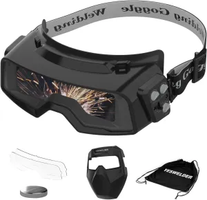 YESWELDER True Color Auto Darkening Welding Goggles, Wide Shade Range 4/5-9/9-13 with Grinding, Welding Glasses Welder Mask Welding Helmet for TIG MIG ARC Plasma Cut