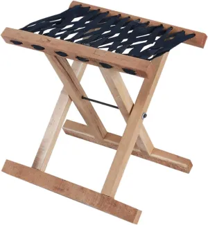 Yiju Foldable Stool Multipurpose Wood Home Furniture Lightweight Outdoor Camping Chair Foot Rest Stool for Yard Picnic Backpacking, 31cm