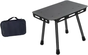 Yiju Folding Camping Table Small Chair Aluminum Alloy Heavy Duty with Carry Bag Portable Stool Picnic Table for Picnic Patio Yard, Black Bag