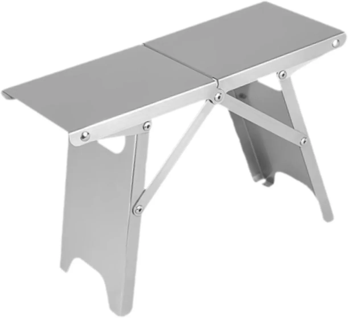 Yiju Stainless Steel Folding Camping Table Outdoor Chair Camp,Stool Fishing Chair Picnic Table Compact for Backyards Hiking Picnic