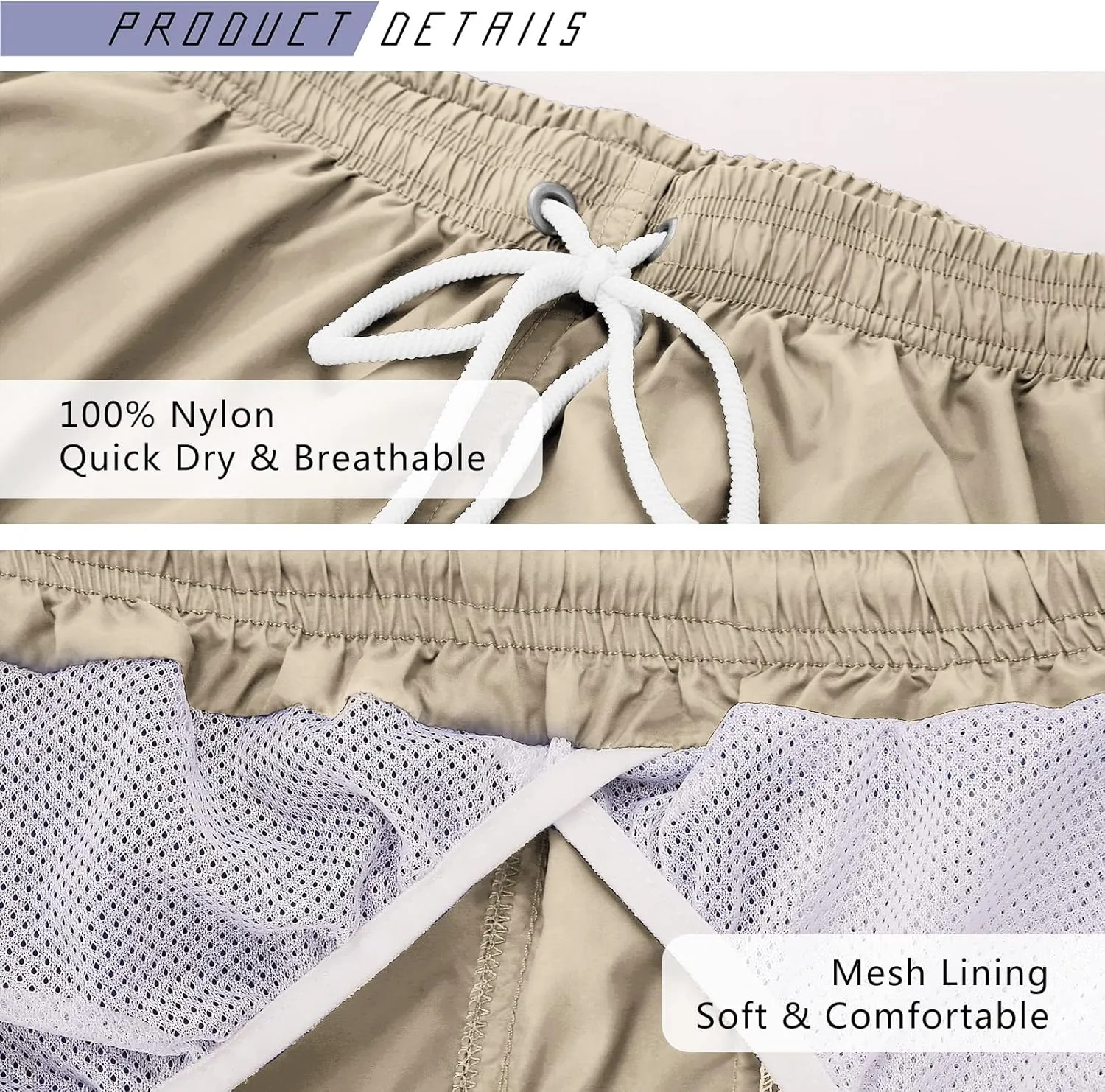 YnimioAOX Men's Swim Trunks Quick Dry Beach Shorts Swimwear Bathing Suit