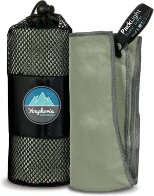 Youphoria Microfiber Travel Towel Fast Drying Lightweight - Quick Dry Towel for Camping, Beach, Backpacking, Hiking & Sport