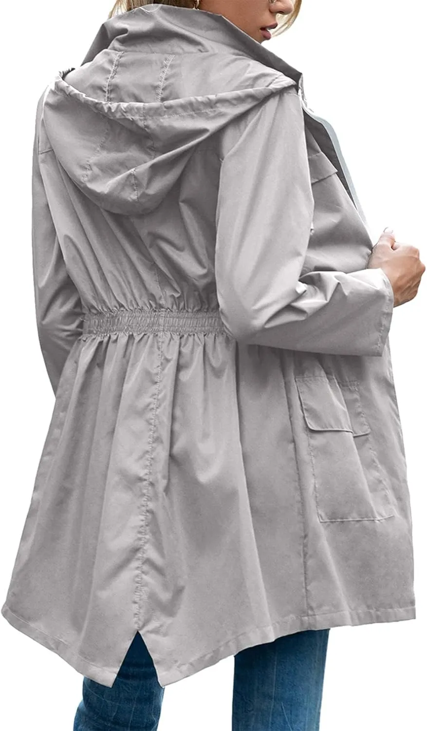 Zando Womens Rain Jackets for Women Waterproof Rain Coats for Women Active Packable Raincoat Windbreaker Jacket with Hood