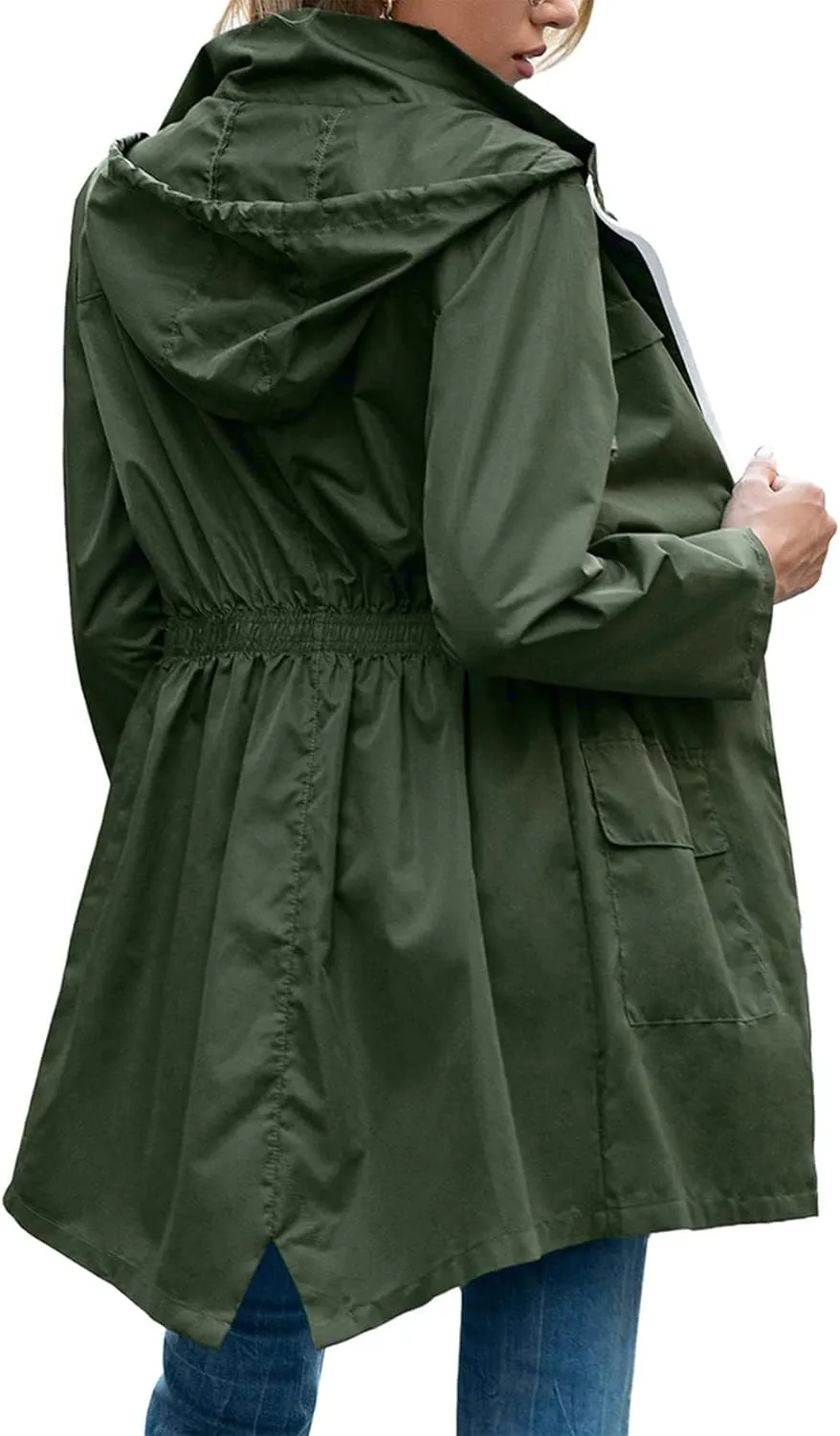Zando Womens Rain Jackets for Women Waterproof Rain Coats for Women Active Packable Raincoat Windbreaker Jacket with Hood