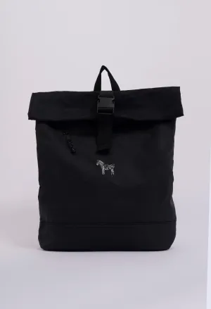 zebra recycled roll-top backpack