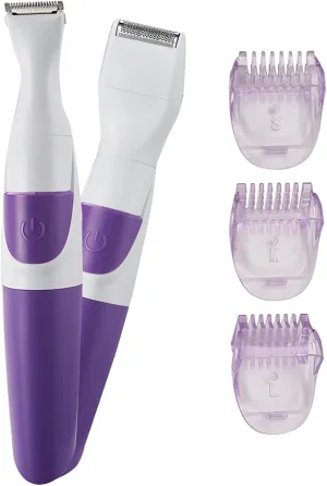 ZJchao Bikini Trimmer and Shaver for Women, 2 in 1 Portable Epilator Hair Removal Trimmer for Women Pubic Hair Face Leg Eyebrow Nose Lip Body,